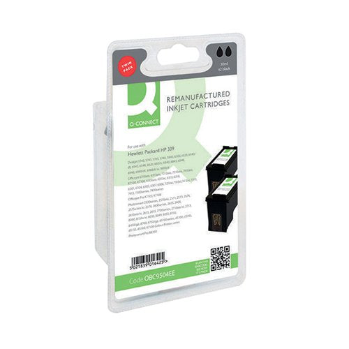 Q-CONNECT REMANUFACTURED INKJET CARTRIDGE BLACK FOR HP C9504EE C9504EE-COMP