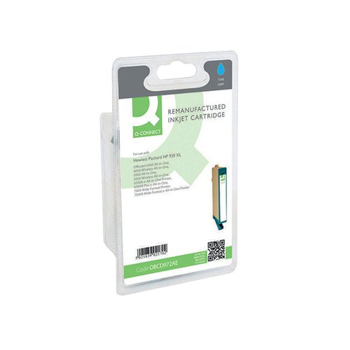 Q-CONNECT REMANUFACTURED INKJET CARTRIDGE CYAN FOR HP CD972A