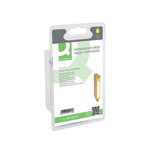 Q-CONNECT REMANUFACTURED INKJET CARTRIDGE YELLOW FOR HP CD974AE CD974AE-COMP