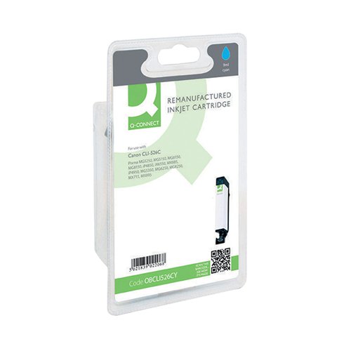 Q-CONNECT REMANUFACTURED INKJET CARTRIDGE CYAN COMPATIBLE WI