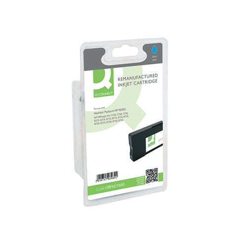 Q-CONNECT REMANUFACTURED INKJET CARTRIDGE CYAN FOR HP F6U16AE F6U16AE-COMP