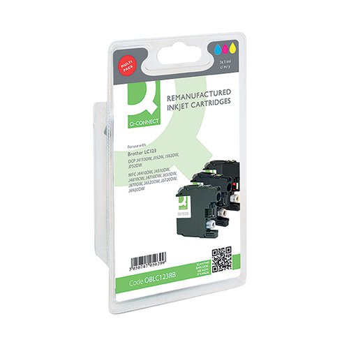 Q-CONNECT BROTHER LC123 COMPATIBLE INKJET CARTRIDGE CMY MULT