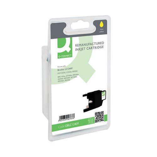 Q-CONNECT BROTHER LC1240Y COMPATIBLE INKJET CARTRIDGE YELLOW