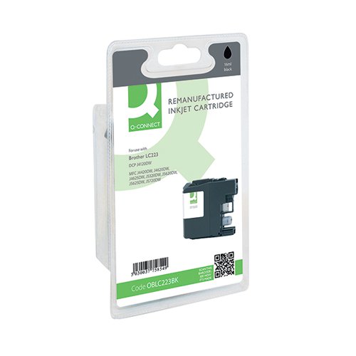 Q-CONNECT BROTHER LC223BK COMPATIBLE INKJET CARTRIDGE BLACK LC223BK-COMP