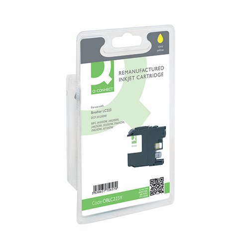 Q-CONNECT BROTHER LC223Y COMPATIBLE INKJET CARTRIDGE YELLOW LC223Y-COMP
