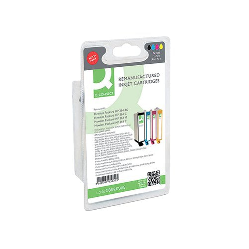 Q-CONNECT REMANUFACTURED INKJET CARTRIDGE CMYK FOR HP N9J73A