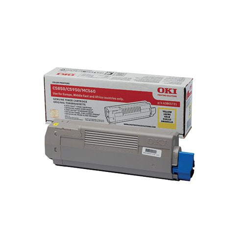 OKI C5850/5950 6K TONER CARTRIDGE YELLOW 43865721