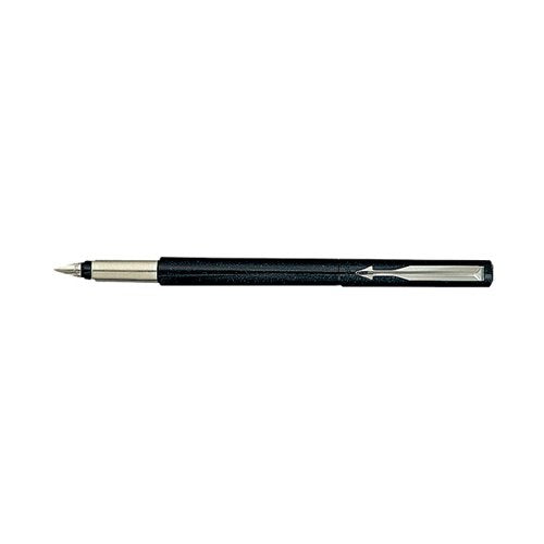 PARKER VECTOR FOUNTAIN PEN MEDIUM BLACK WITH CHROME TRIM 674