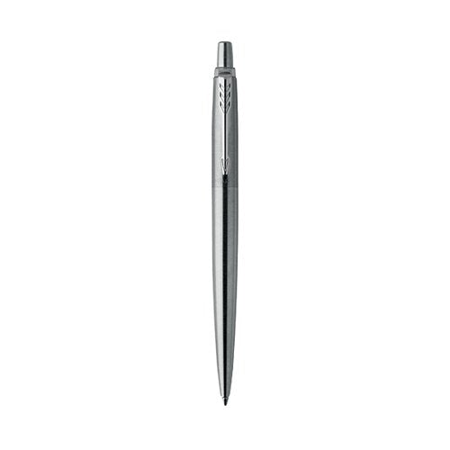 PARKER JOTTER BALLPOINT PEN STEEL WITH CHROME TRIM MEDIUM BL
