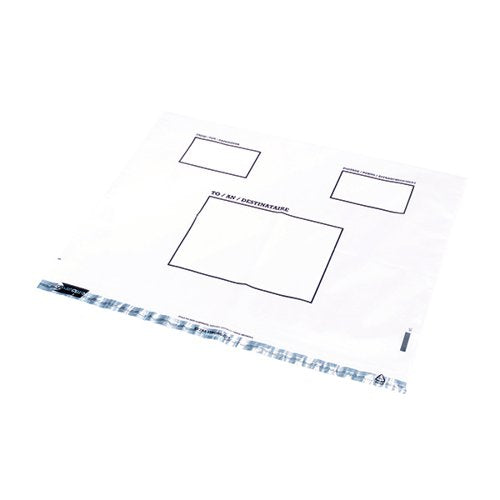 GOSECURE ENVELOPE EXTRA STRONG POLYTHENE 440X320MM CLEAR (PA