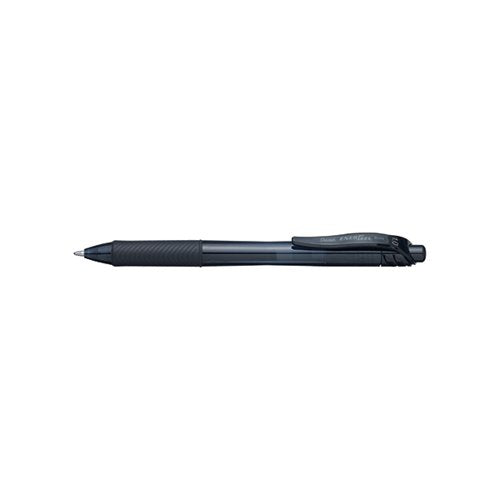 PENTEL ENERGEL X RETRACTABLE GEL PEN BROAD BLACK (PACK OF 12