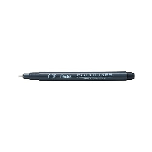 PENTEL POINTLINER PIGMENT LINER 0.05MM BLACK (PACK OF 12) S2