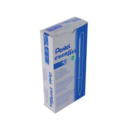 PENTEL ENERGEL + METAL TIP ROLLERBALL PEN 0.7MM BLUE (PACK O