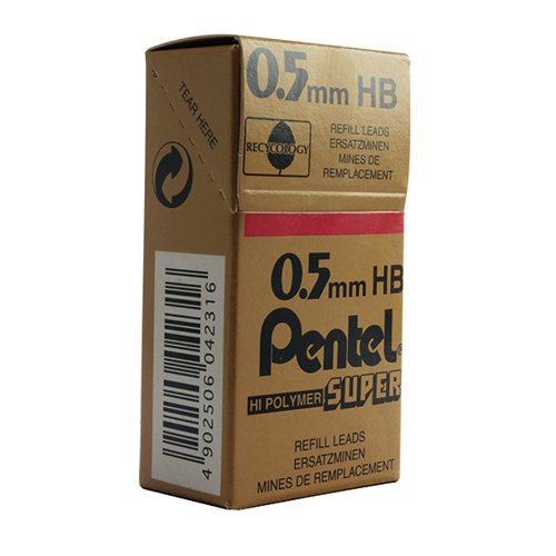 PENTEL 0.5MM HB MECHANICAL PENCIL LEAD (PACK OF 144) C505-HB