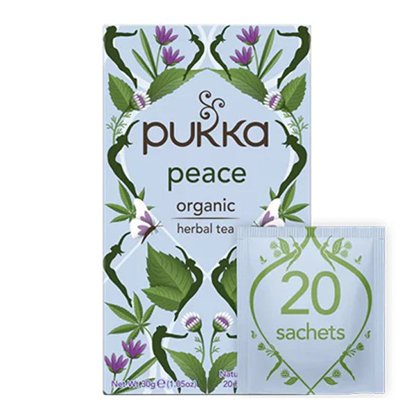 PUKKA TEA PEACE INDIVIDUALLY WRAPPED ENVELOPED TEA BAGS (20 pack)