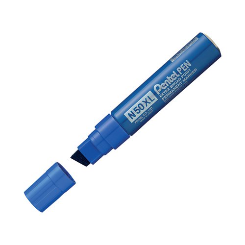 PENTEL N50XL MARKER CHISEL TIP BLUE (PACK OF 6) N50XL-C