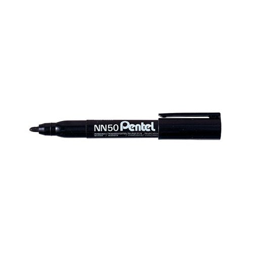 PENTEL NN50 PERMANENT MARKER BULLET TIP BLACK (PACK OF 12) N