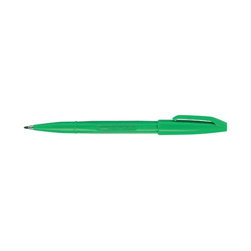 PENTEL SIGN PEN FIBRE TIP GREEN (PACK OF 12) S520-D