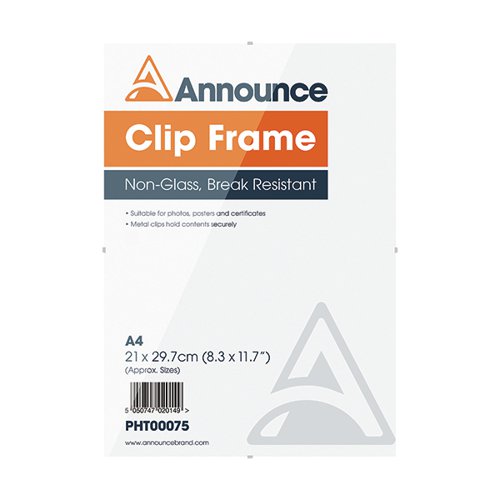 ANNOUNCE METAL CLIP FRAME A4 PHT00075