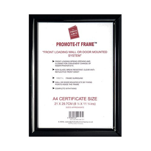 HAMPTON FRAMES PROMOTE IT FRAME A4 BLACK PAPAPFA4B-BLK