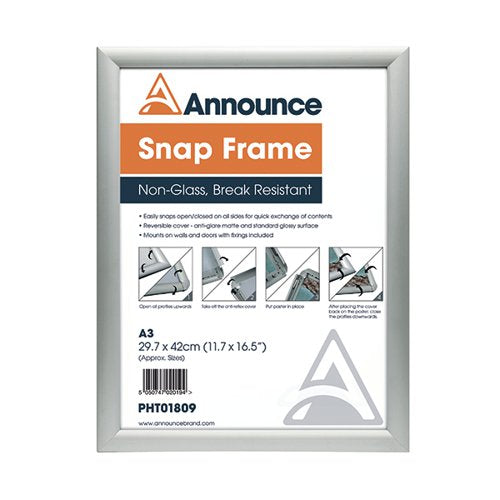 ANNOUNCE ALUMINIUM SNAP FRAME A3 PHT01809