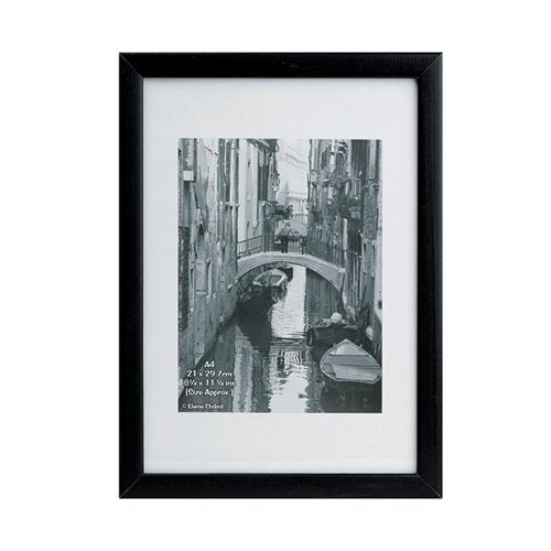 HAMPTON FRAMES BLACK WOOD CERTIFICATE FRAME GLASS KENTA4GL