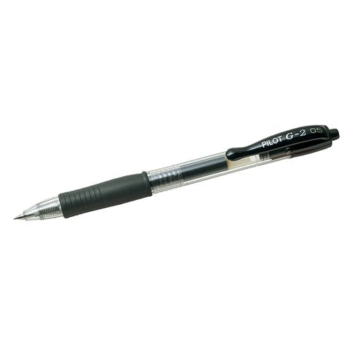 PILOT G205 GEL INK RETRACTABLE ROLLERBALL BLACK (PACK OF 12)