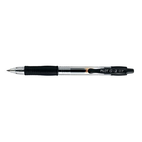 PILOT G207 GEL INK RETRACTABLE ROLLERBALL PEN BLACK (PACK OF