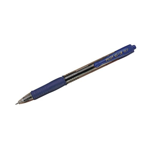 PILOT G207 GEL INK RETRACTABLE ROLLERBALL PEN BLUE (PACK OF
