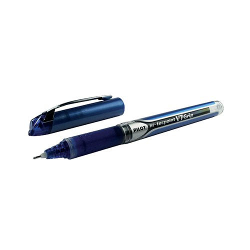PILOT V7 HI-TECPOINT GRIP LIQUID INK PEN BLUE (PACK OF 12) 1031012003