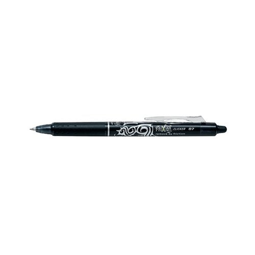 PILOT FRIXION CLICKER RETRACTABLE ROLLERBALL PEN MEDIUM BLAC