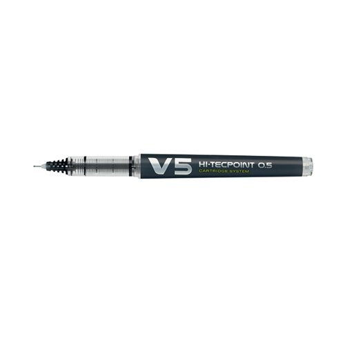 PILOT V5 CARTRIDGE ROLLERBALL PEN FINE LINE BLACK (10 PACK)