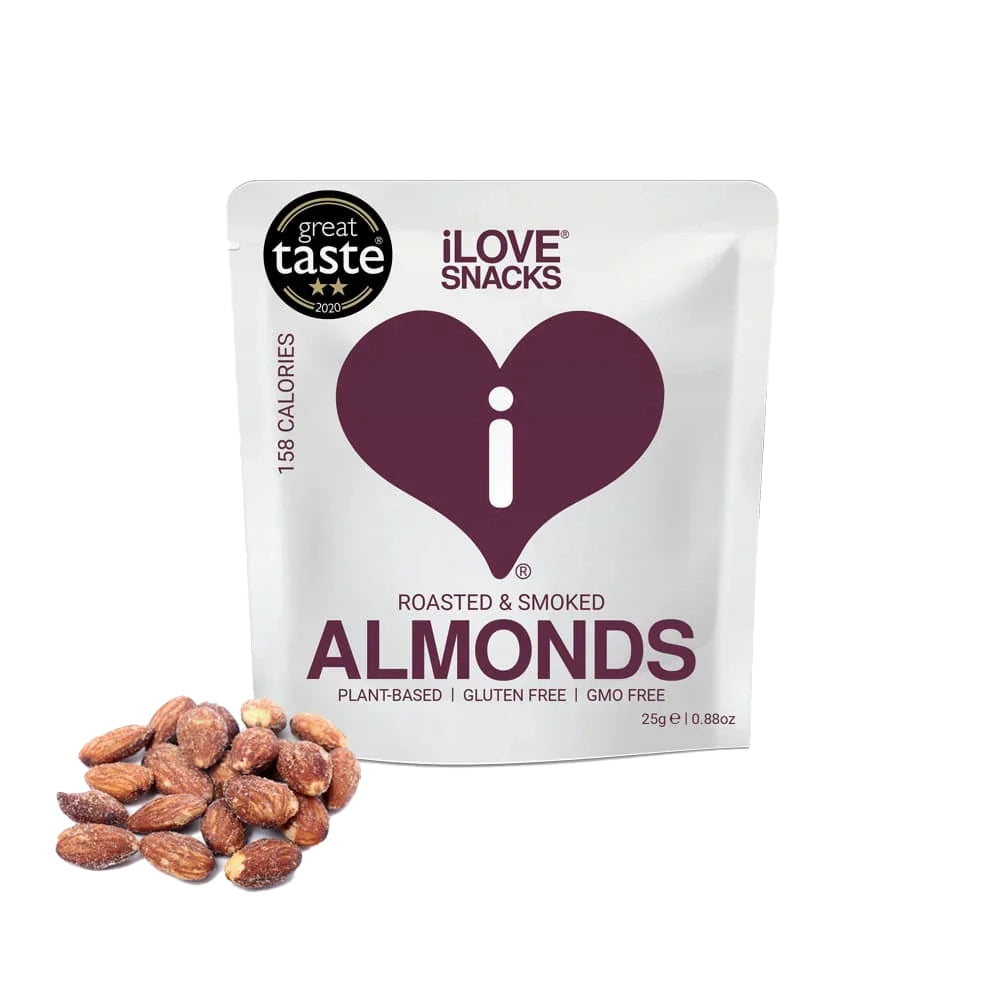 I LOVE SNACKS SMOKED ALMONDS POUCHES (25g) x 20
