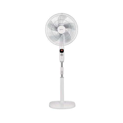IGENIX 16 INCH DIGITAL PEDESTAL FAN TIMER REMOTE CONTROL WHI