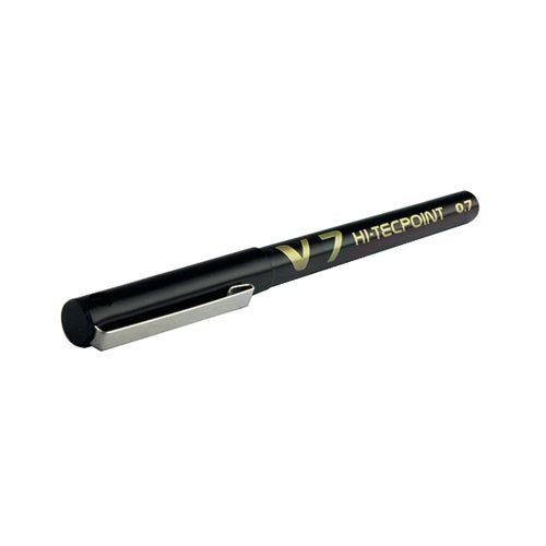 PILOT V7 HI-TECPOINT ULTRA ROLLERBALL PEN FINE BLACK (PACK O