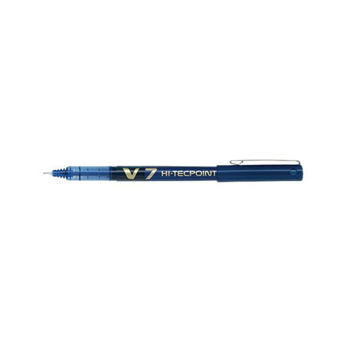 PILOT V7 HI-TECPOINT ULTRA ROLLERBALL PEN FINE BLUE (PACK OF 12) V703