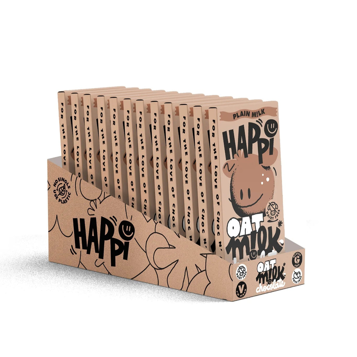 HAPPI OAT M!LK PLAIN CHOCOLATE BARS (40g) x 15