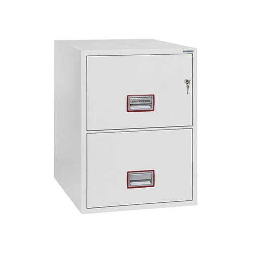 PHOENIX FS2272K VERTICAL FIRE FILE 2 DRAWER KEY LOCK WHITE F