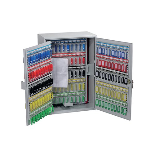 PHOENIX COMMERCIAL KEY CABINET 200 HOOK KEY LOCK GREY KC0604
