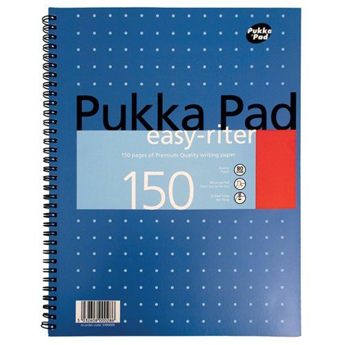 PUKKA PAD RULED METALLIC WIREBOUND EASY-RITER NOTEPAD 150 PA
