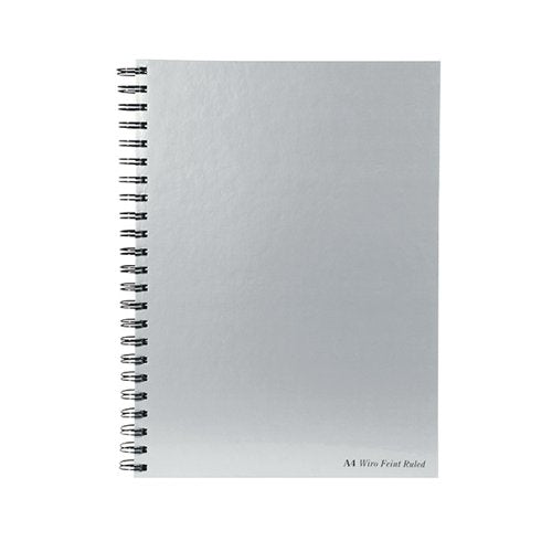 PUKKA PAD SILVER RULED WIREBOUND NOTEBOOK 160 PAGES A4 (PACK