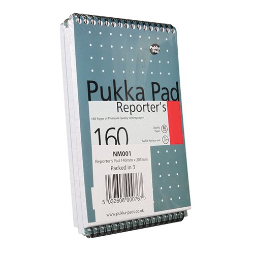 PUKKA PAD WIREBOUND METALLIC REPORTER'S SHORTHAND NOTEPAD 16