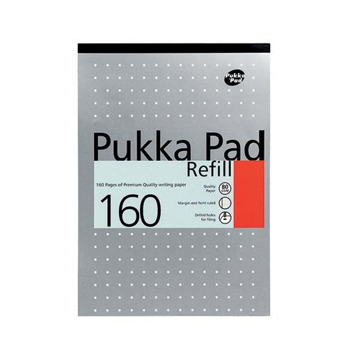 PUKKA PAD RULED METALLIC FOUR-HOLE REFILL PAD TOP BOUND 160