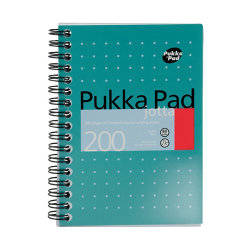 PUKKA PAD RULED WIREBOUND METTALIC JOTTA NOTEPAD 200 PAGES A