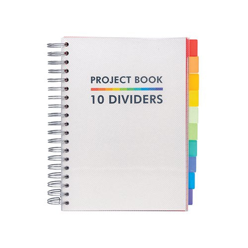 PUKKA PADS PUKKA PROJECT BOOK WITH 10 DIVIDERS B5 WHITE 9603