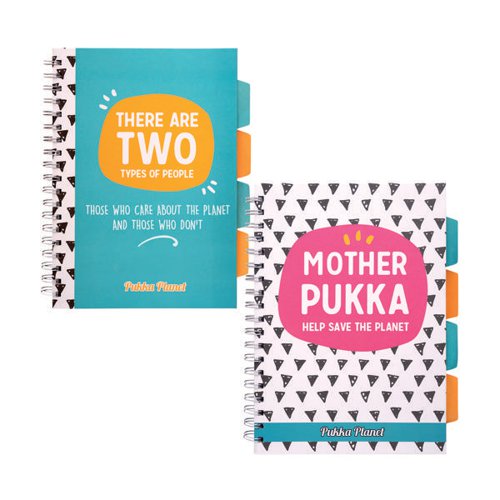PUKKA PLANET PROJECT BOOK B5 ASSORTED DESIGNS (PACK OF 2) 97
