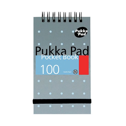PUKKA PAD RULED WIREBOUND POCKET NOTEBOOK 100 PAGES A7 METAL