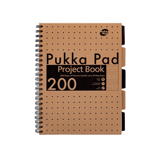 PUKKA PAD KRAFT PROJECT BOOK A4 (PACK OF 3) 9566-KRA