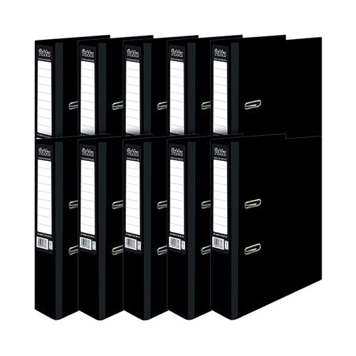PUKKA BRIGHTS LEVER ARCH FILE A4 BLACK (10 PACK) BR-7757