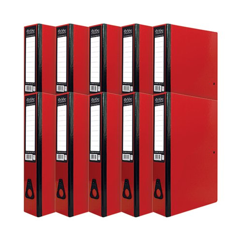 PUKKA BRIGHTS BOX FILE FOOLSCAP RED (10 PACK) BR-7774